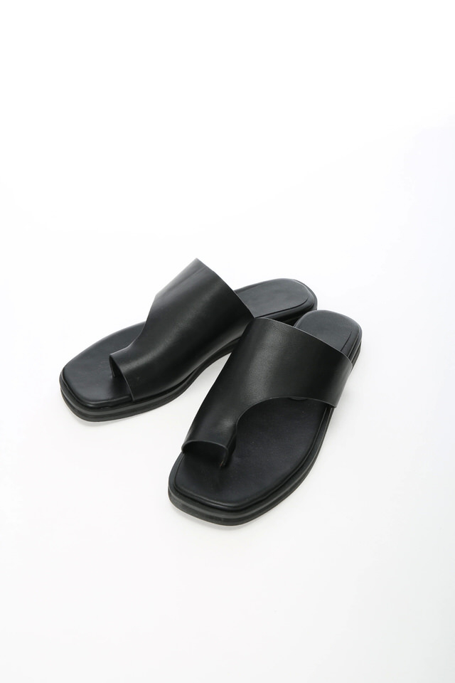 ECO LEATHER SQUARE SANDALS