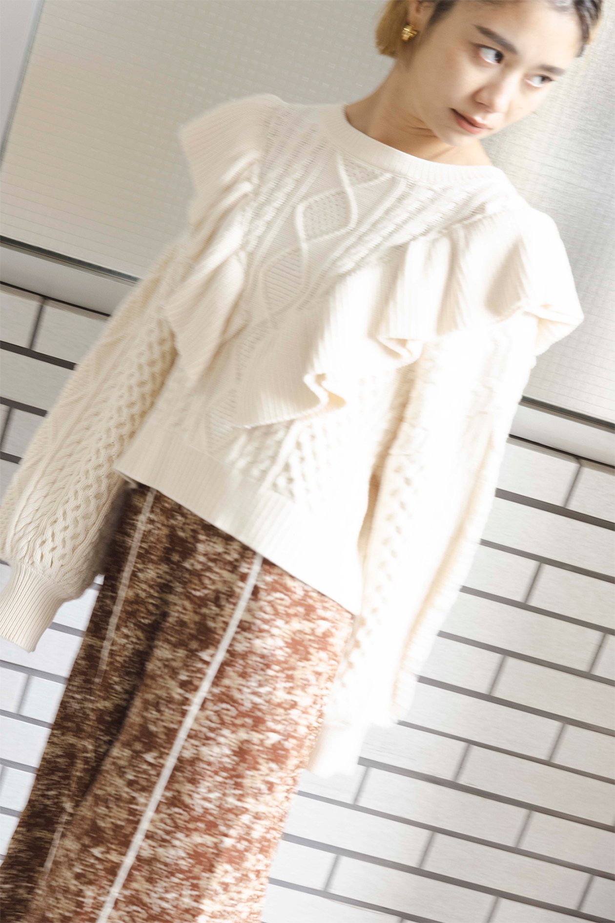 FRILL CABLE KNIT