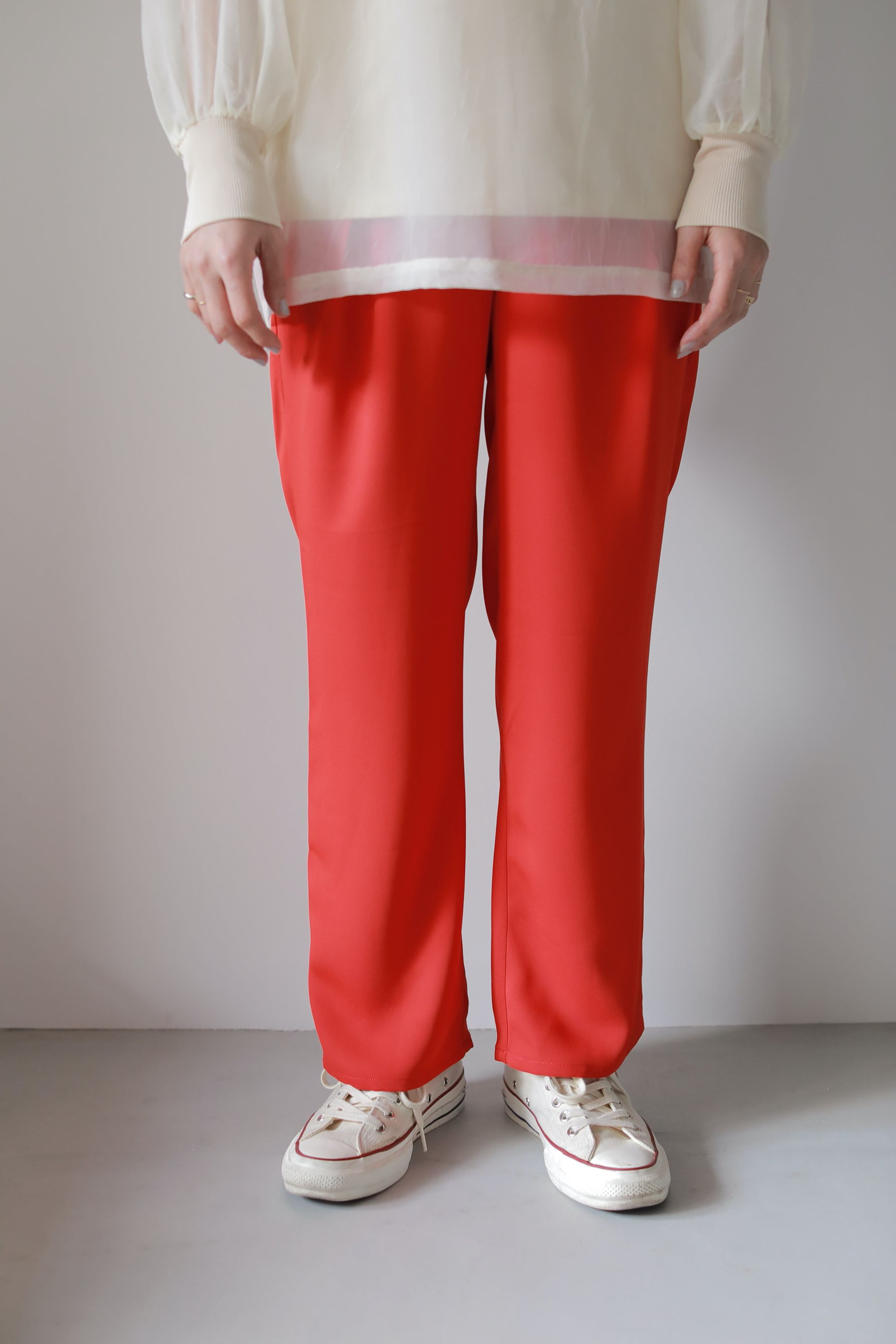 DOUBLE CLOTH RELAX PANTS