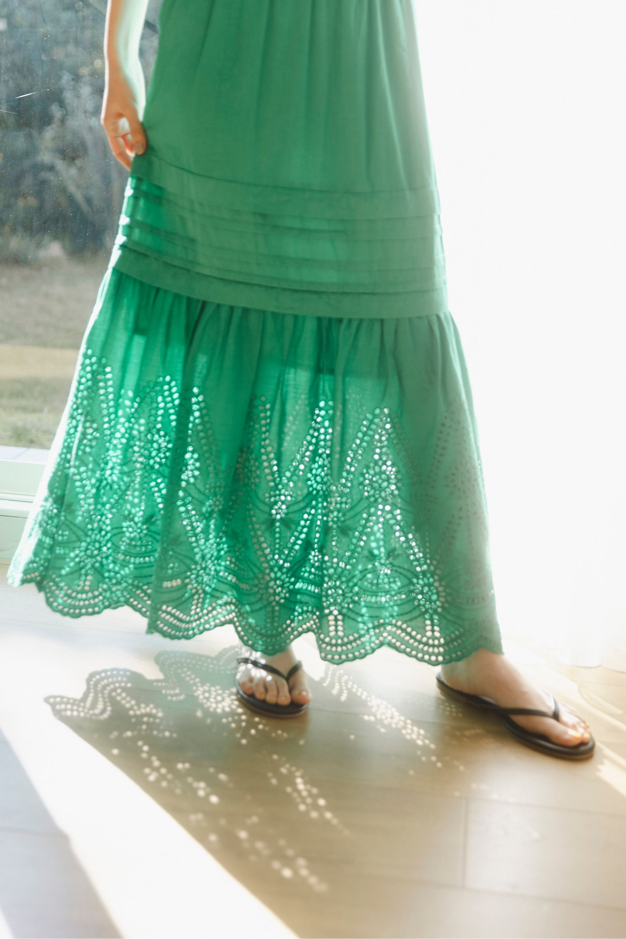 INDIA COTTON EMBROIDERY SKIRT