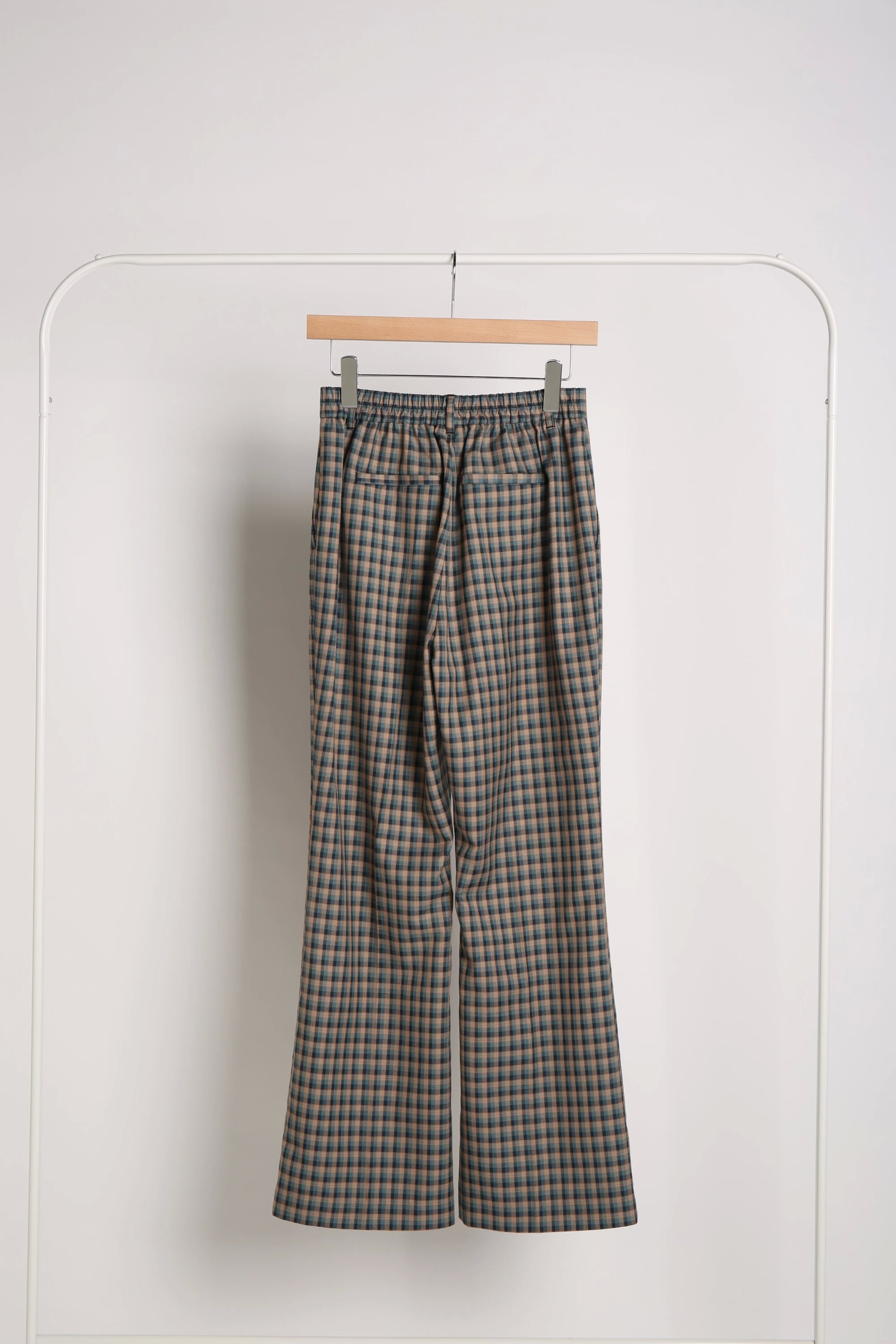 CLASSIC CHECK FLARE PANTS