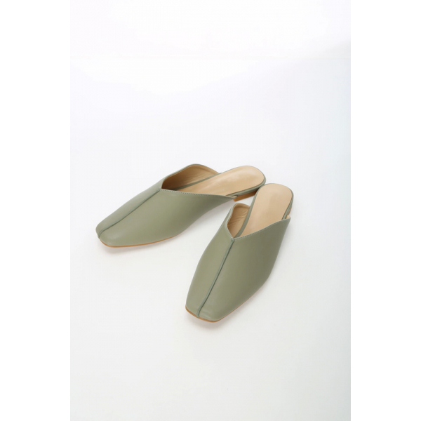 ECO LEATHER SQUARE SLIPPERS